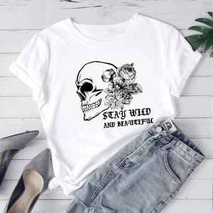 Plus Skull and Letter Graphic Tee